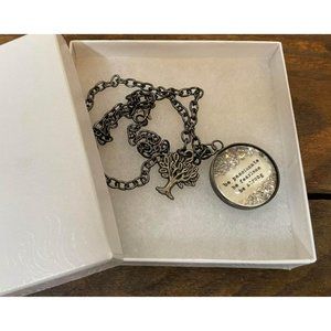 Charm Necklace Glitter Charm 25mm 18”lnch Affirmation Handmade 🖤